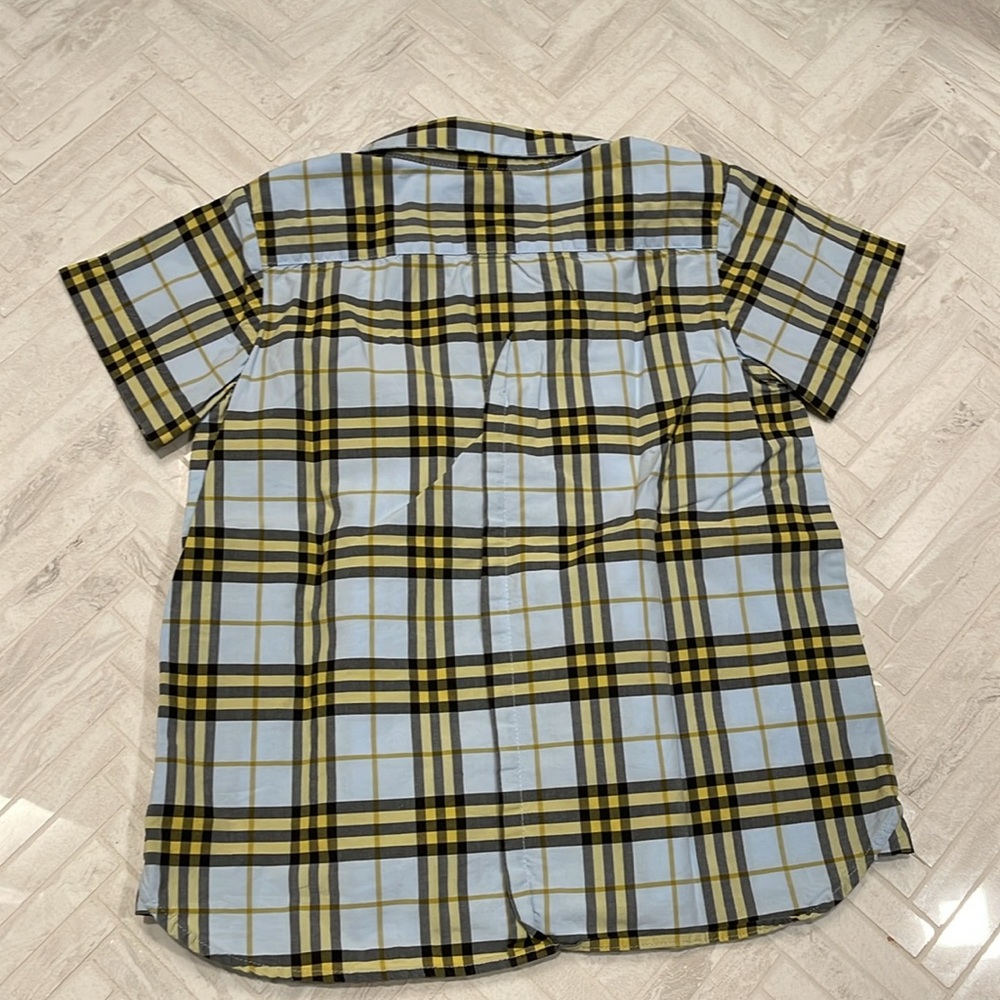 Burberry classic check plaid short sleeve polo shirt, size 3 - Picture 4 of 6
